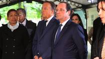 François Hollande et Jean-Pierre Bel - Jardin du Luxembourg © Sénat